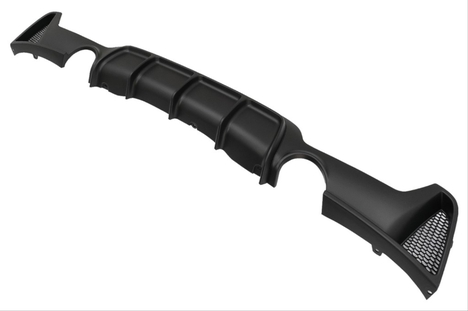 BMW 4 SERISI F32-F36 2014-2020 UYUMLU M DIFUZOR CIFT CIKIS INCE PIANO BLACK